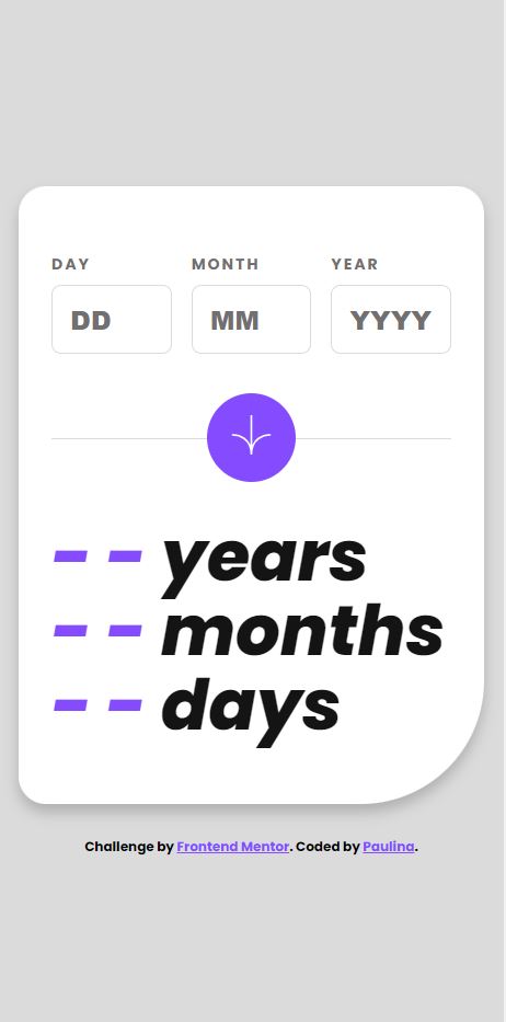 age calculator app mobile view